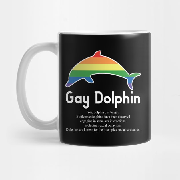 Gay Dolphin G2w - Can animals be gay series - meme gift t-shirt by FOGSJ